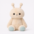 soft cream stuffed animal with bean-filled hands and feet for squeezing and sensory play