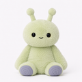 soft green stuffed animal with bean-filled hands and feet for squeezing and sensory comfort
