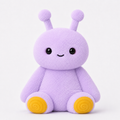 soft purple stuffed animal with bean-filled hands and feet for squeezing, wiggling, and sensory play